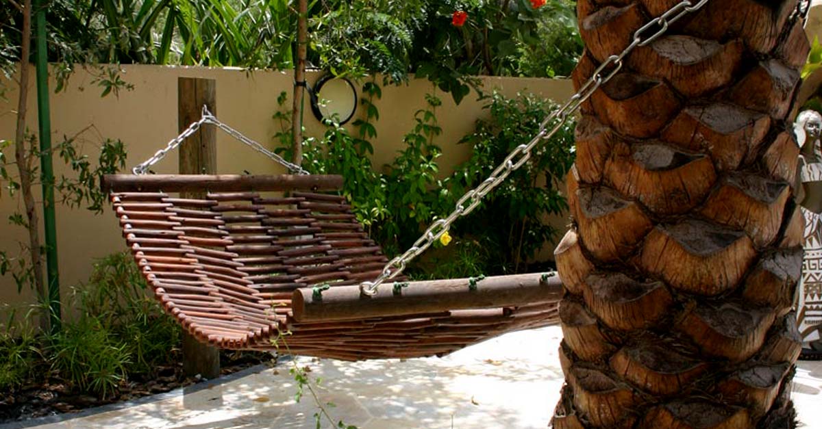 Glam up your garden with a timber hammock