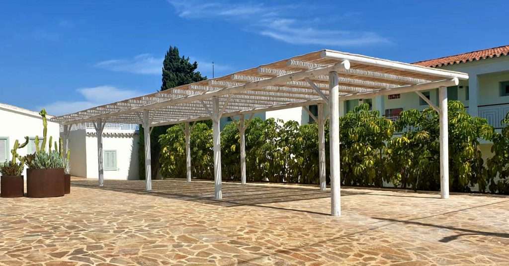 Boho Club Marbella outdoor yoga and exercise area