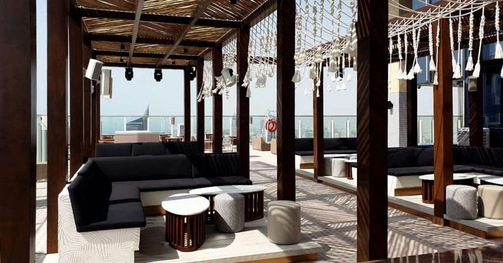 Taj Jumeirah rooftop square pergola