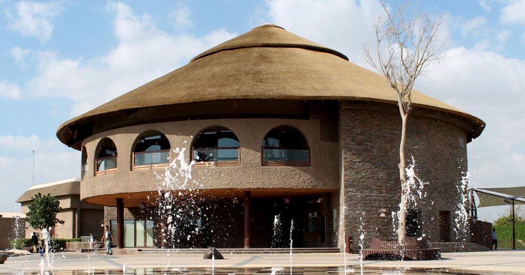 Cape Reed thatched roof on concrete and steel structure