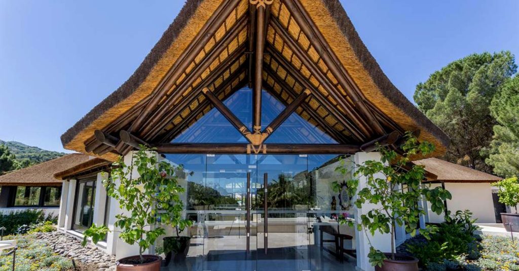 Cape Reed thatched roof with gabled entrance