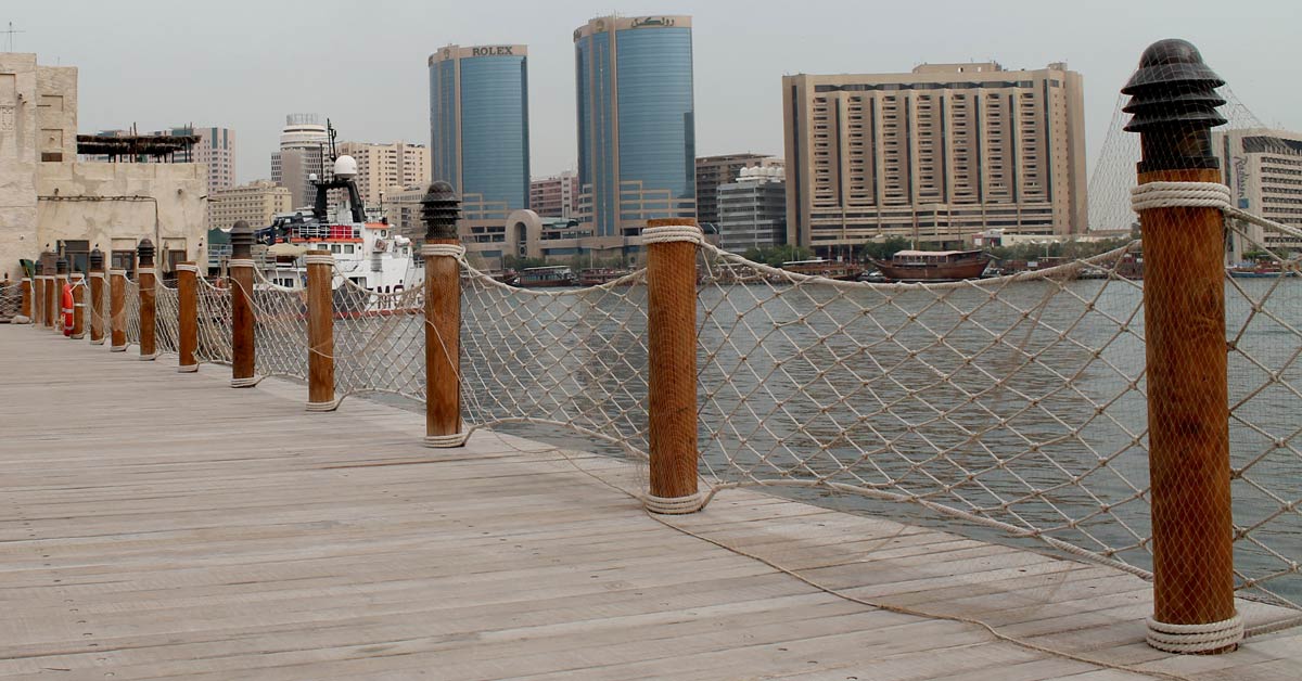 Cape Reed timber construction balustrades with netting and decking