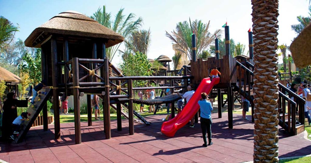 Cape Reed turnkey project timber and thatch climbing structures