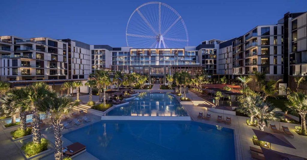 Bluewaters poolside timber decking and restaurants