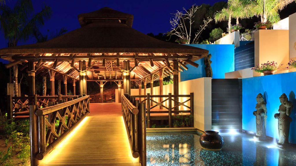 Shanti-Som Well-Being retreat thai style thatched yoga studio
