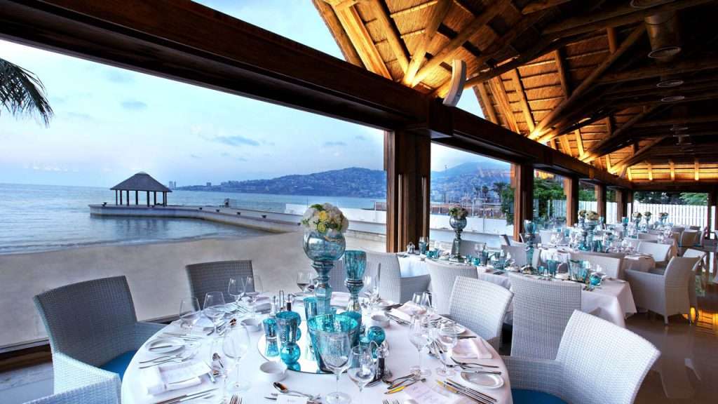 Table Fine restaurant Jounieh thatched beach restaurant