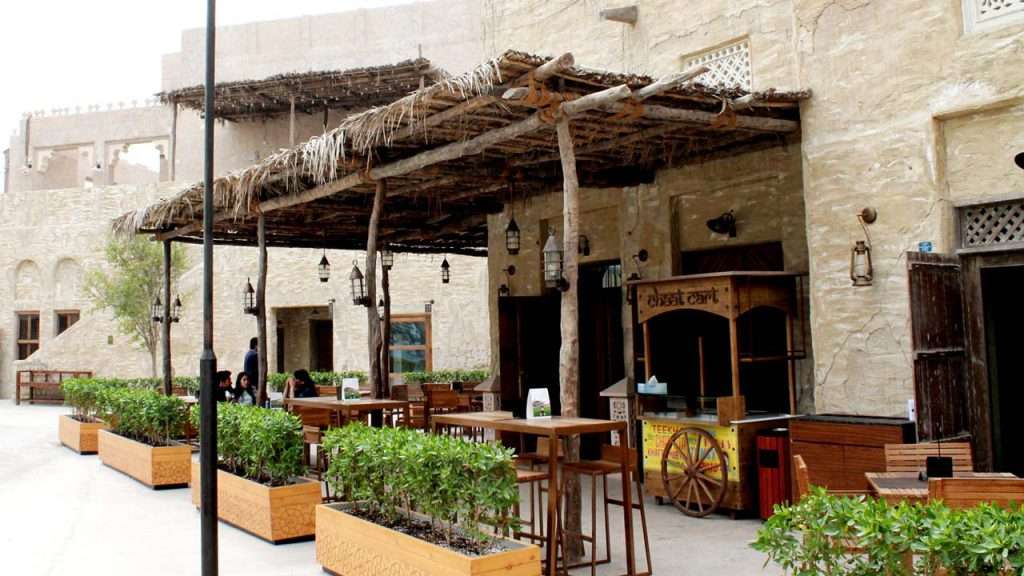 Al Seef Restaurant barasti shade pergola