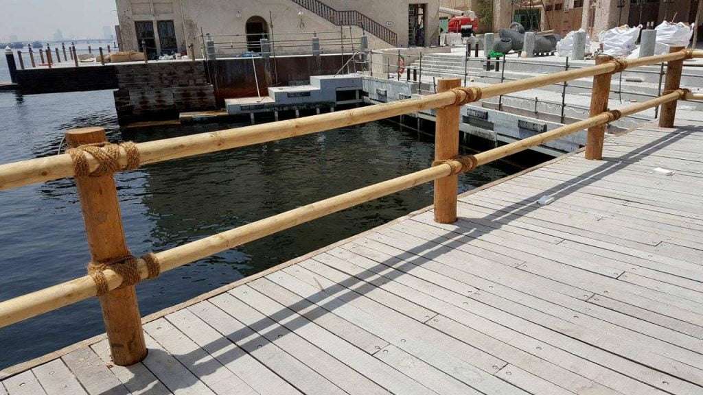 Al Seef timber decking with balustrades