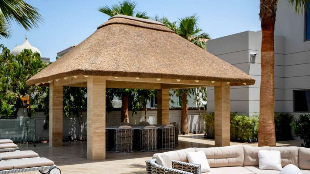 Enjoy the Serenity of the Outdoors with our Cape Reed Thatched Gazebo