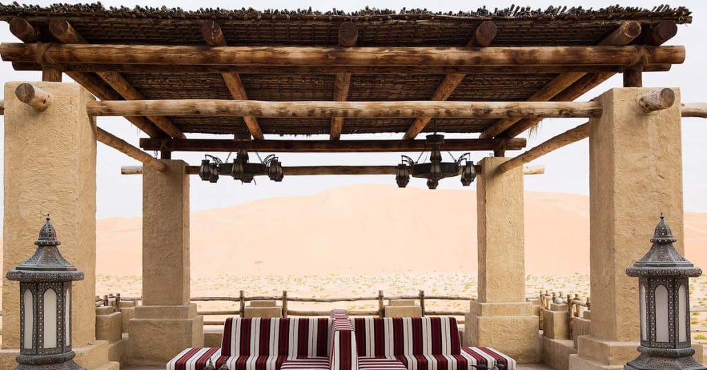 Heritage style barasti pergola