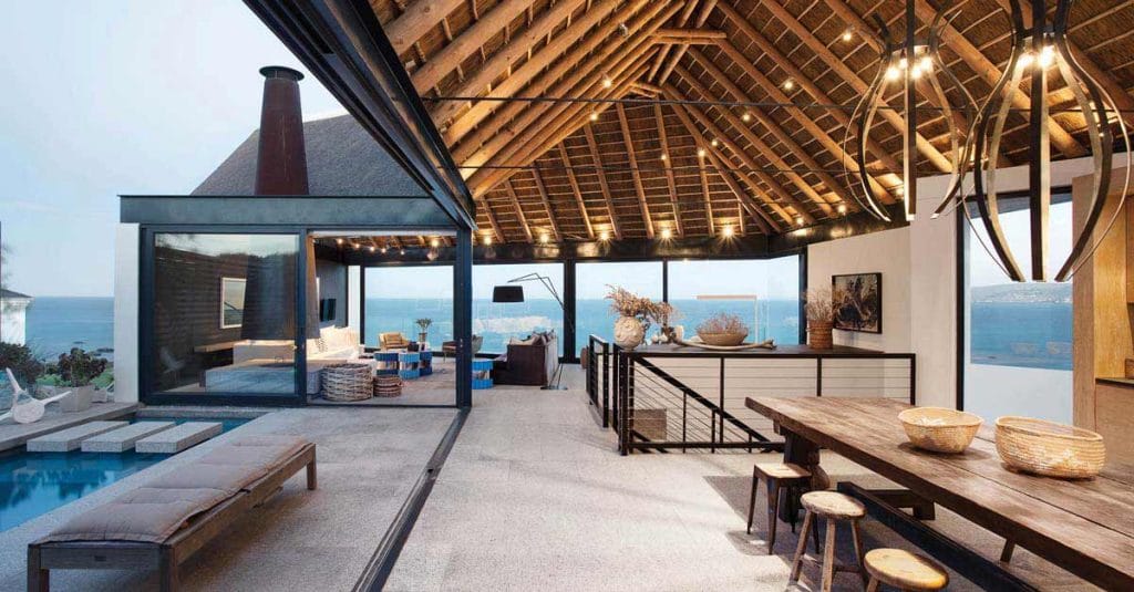 Modern contemporary thatch home