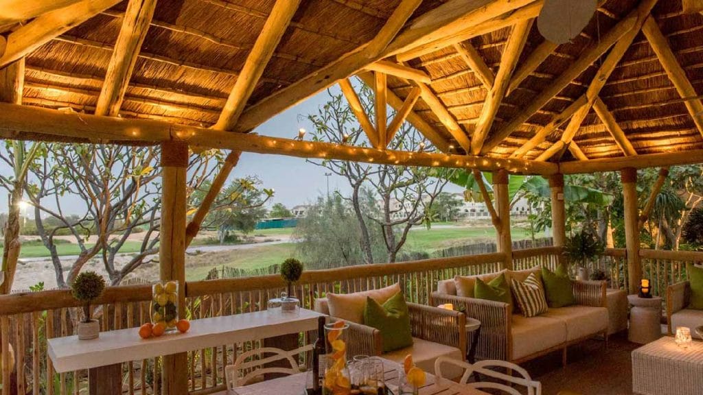 Experience the Charm of a Gabled Thatched Roof Gazebo