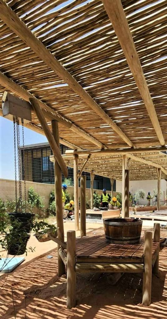 Beyond traditional playgrounds: Misk School's innovative approach combines sustainability and education in its timber play areas.