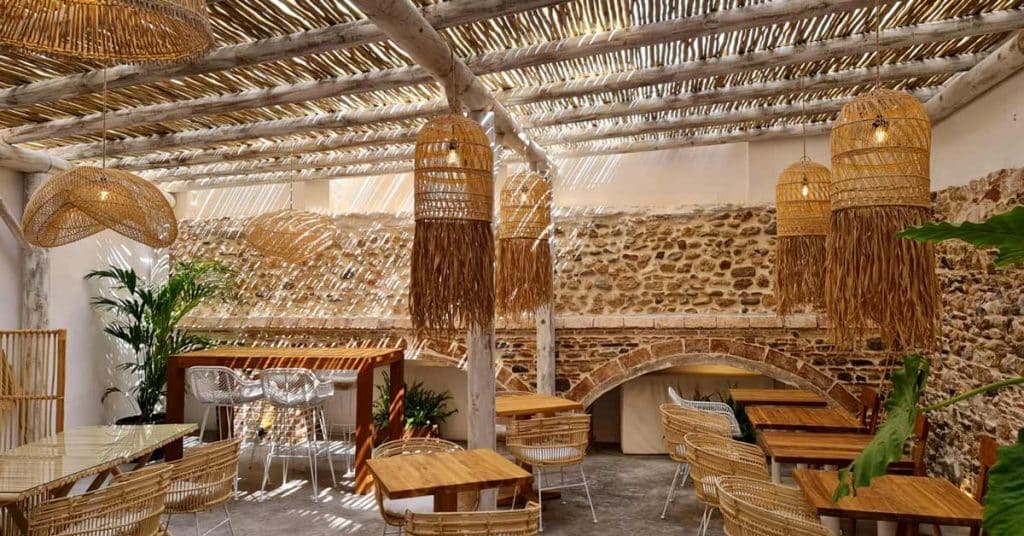 Vista Interior pergolas de madera por Cape Reed