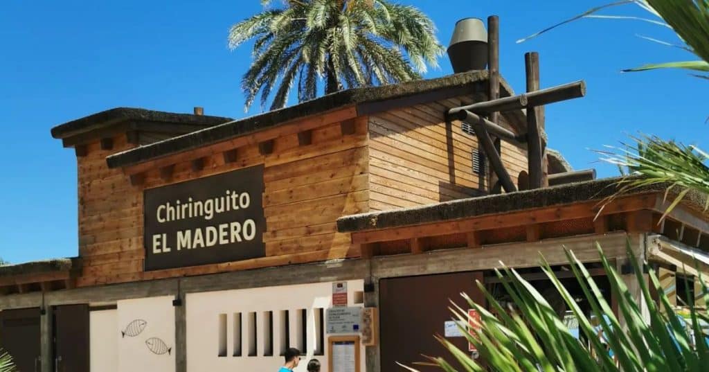Beautiful timber cladding exterior at Chiringuito El Madero in Estepona
