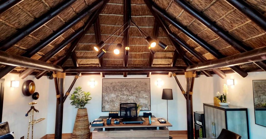 Cape Reed thatched roof home office